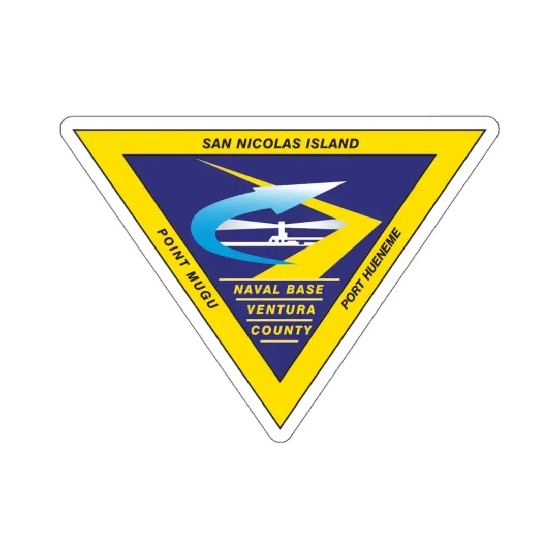 Naval Base Ventura County New (U.S. Navy) STICKER Vinyl Kiss-Cut Decal 4 Inch White - The Sticker Space
