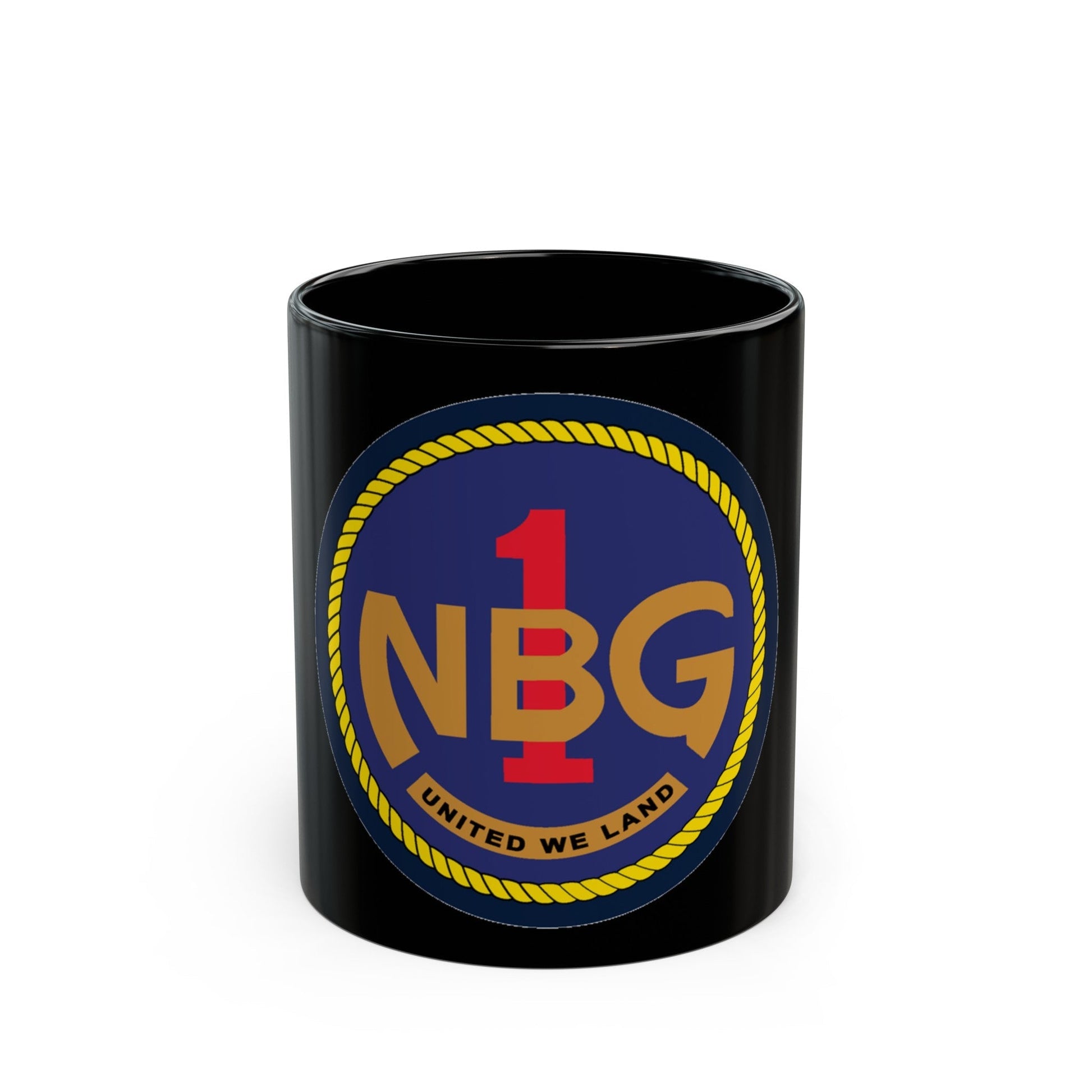 Naval Beach Group 1 (U.S. Navy) Black Coffee Mug-11oz-The Sticker Space