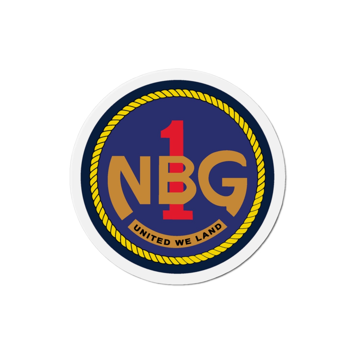 Naval Beach Group 1 (U.S. Navy) Die-Cut Magnet-3" x 3"-The Sticker Space