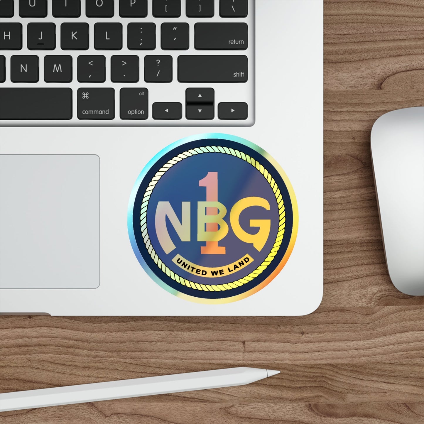 Naval Beach Group 1 (U.S. Navy) Holographic STICKER Die-Cut Vinyl Decal-The Sticker Space