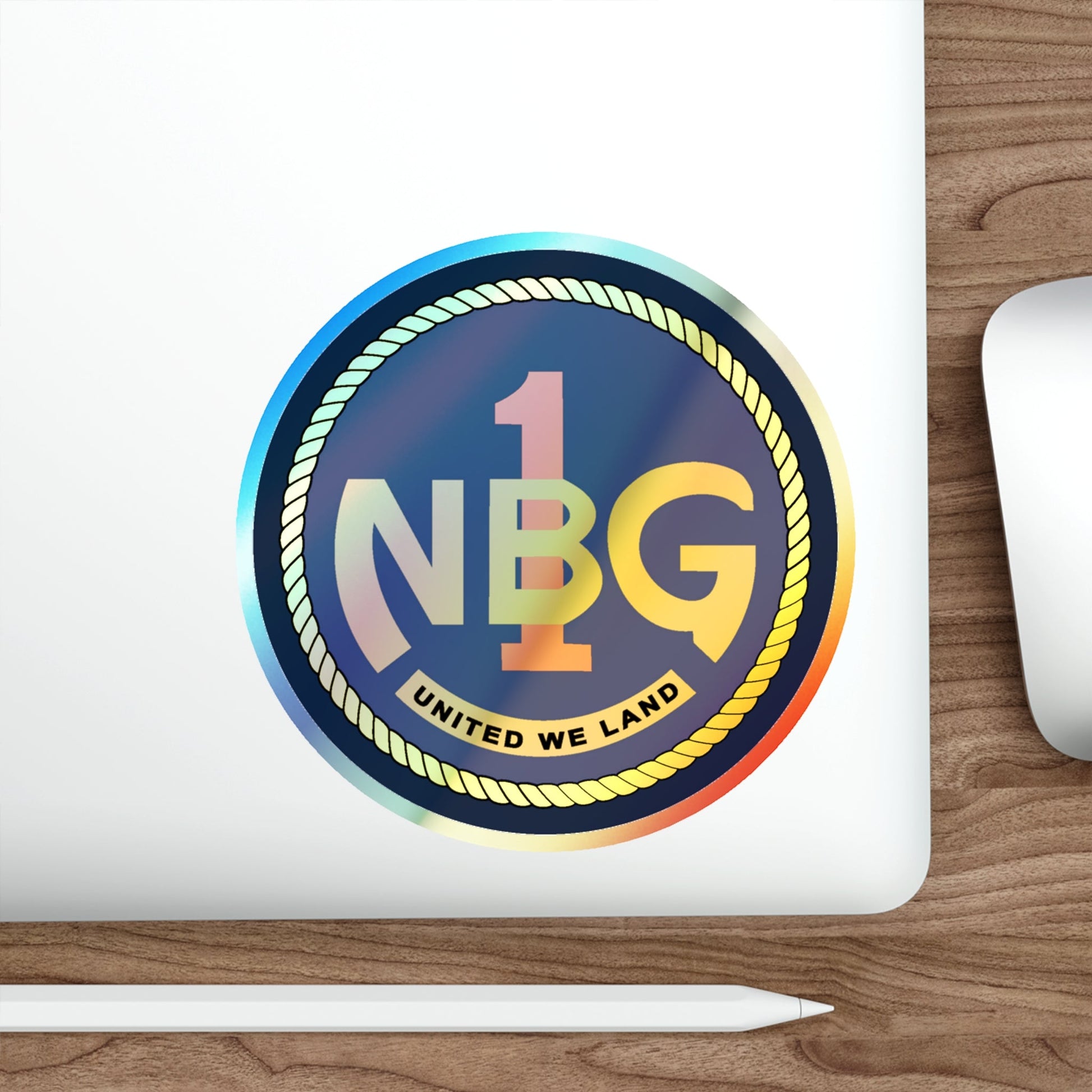 Naval Beach Group 1 (U.S. Navy) Holographic STICKER Die-Cut Vinyl Decal-The Sticker Space