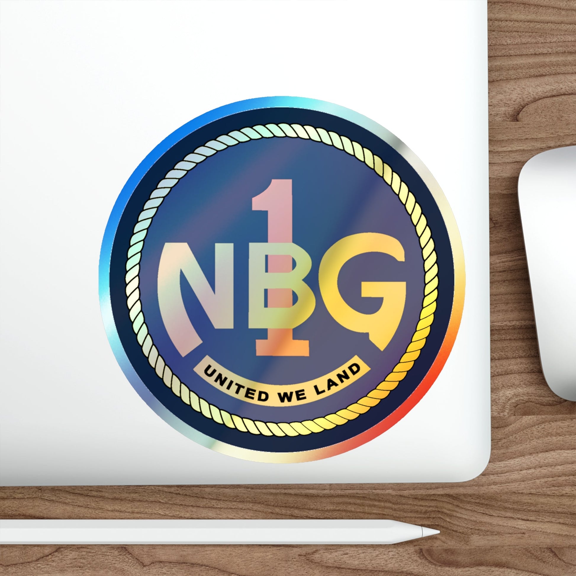 Naval Beach Group 1 (U.S. Navy) Holographic STICKER Die-Cut Vinyl Decal-The Sticker Space