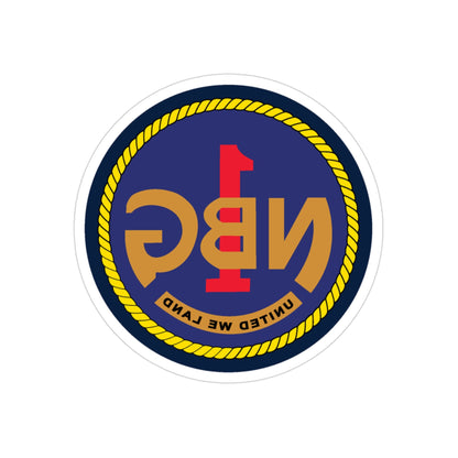 Naval Beach Group 1 (U.S. Navy) REVERSE PRINT Transparent STICKER-3" × 3"-The Sticker Space