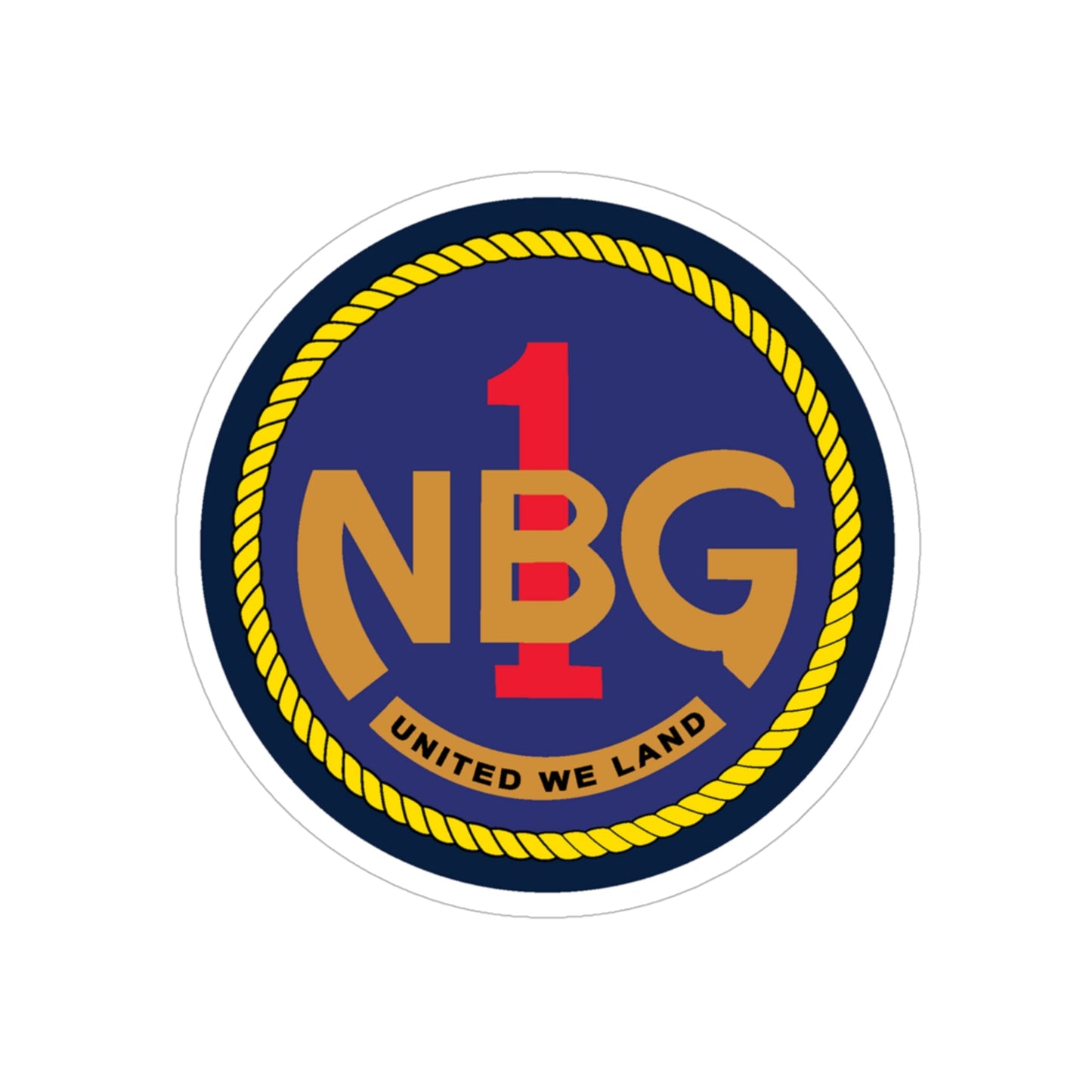 Naval Beach Group 1 (U.S. Navy) Transparent STICKER Die-Cut Vinyl Decal-5 Inch-The Sticker Space