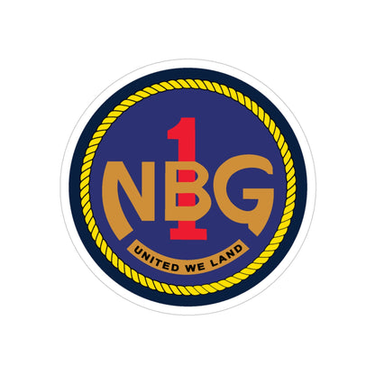 Naval Beach Group 1 (U.S. Navy) Transparent STICKER Die-Cut Vinyl Decal-5 Inch-The Sticker Space