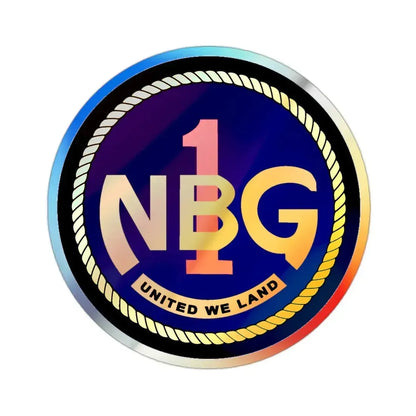 Naval Beach Group 1 (U.S. Navy) Holographic STICKER Die-Cut Vinyl Decal 2 Inch Holographic - The Sticker Space
