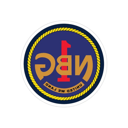 Naval Beach Group 1 (U.S. Navy) REVERSE PRINT Transparent Die-Cut STICKER - The Sticker Space