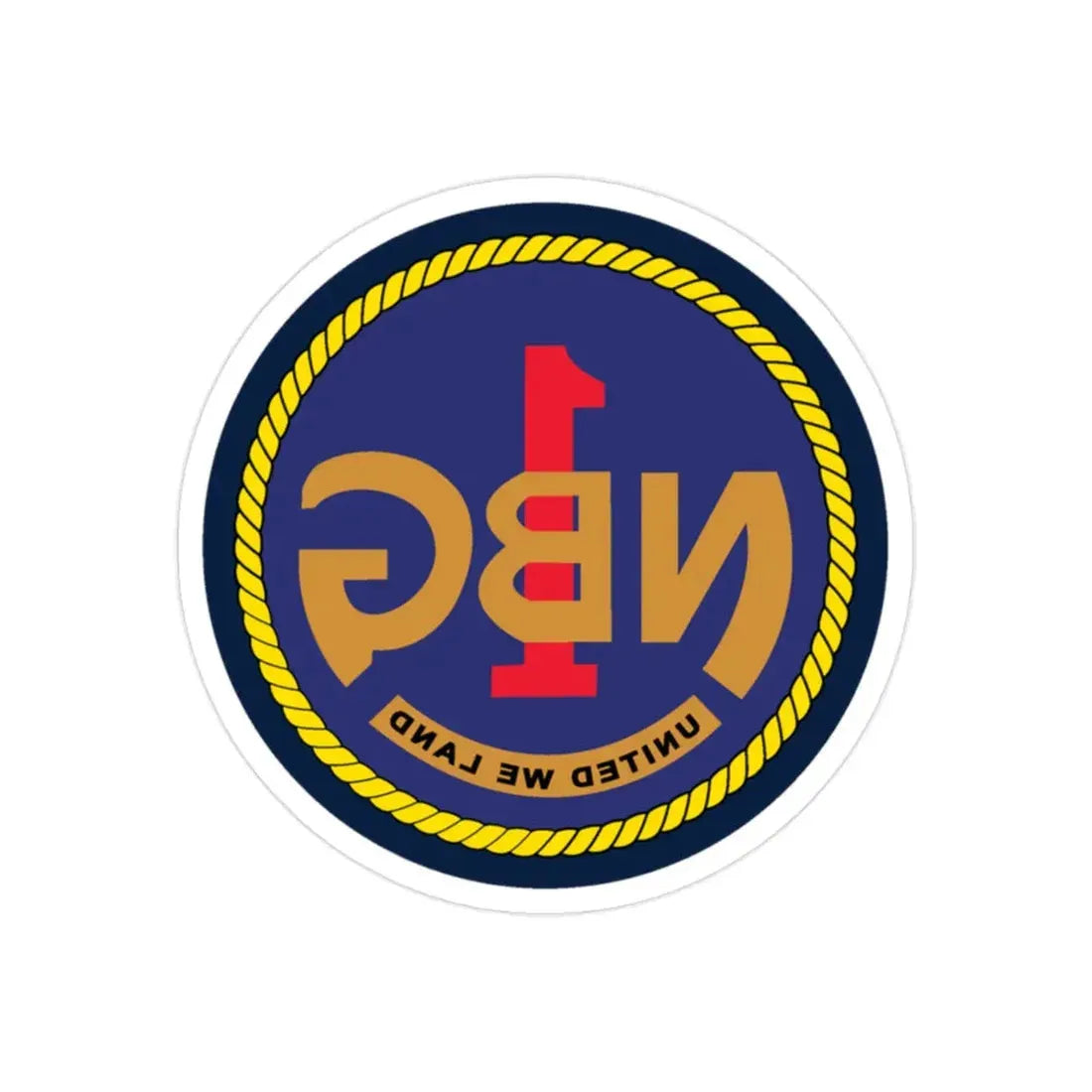 Naval Beach Group 1 (U.S. Navy) REVERSE PRINT Transparent Die-Cut STICKER - The Sticker Space