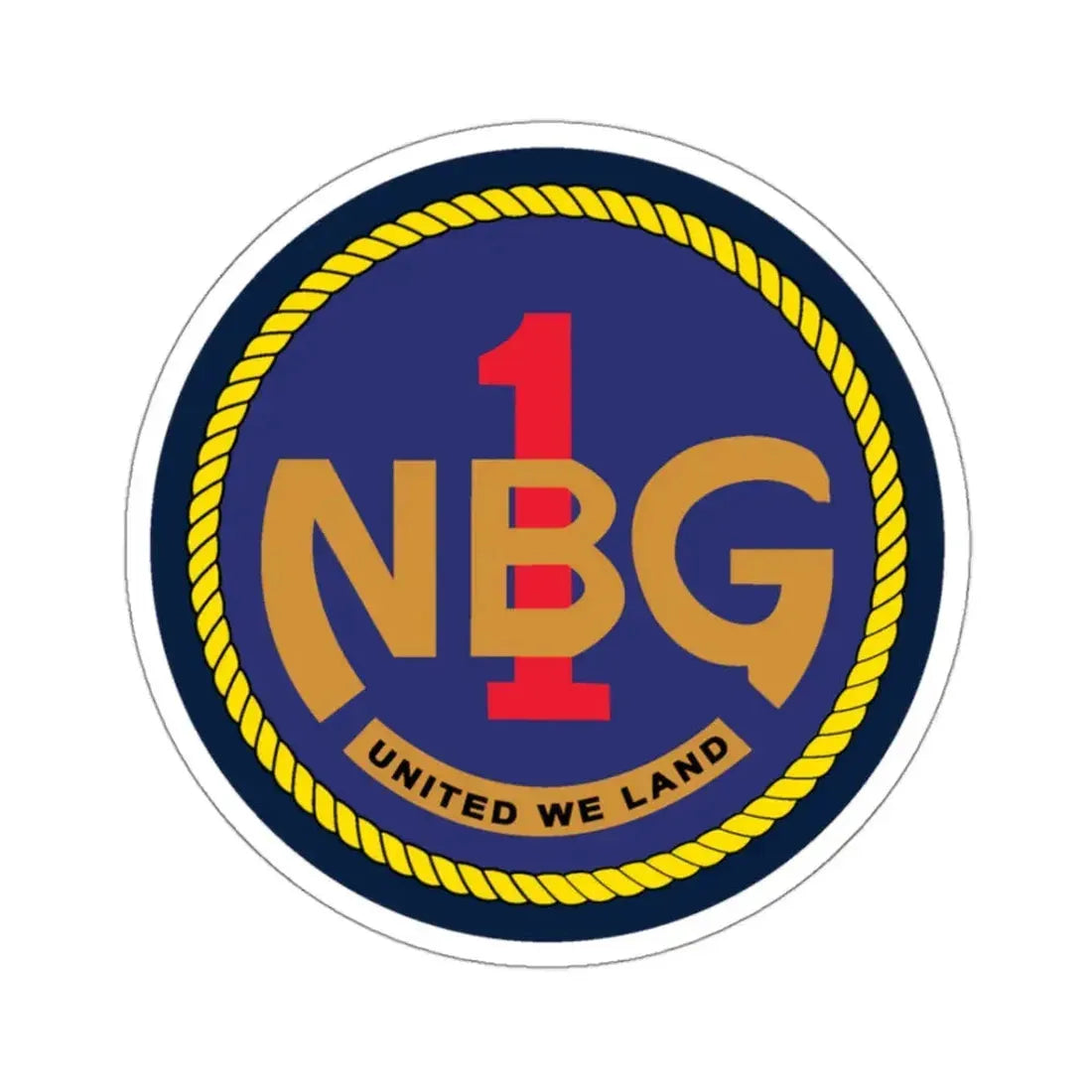 Naval Beach Group 1 (U.S. Navy) STICKER Vinyl Kiss-Cut Decal 3 Inch White - The Sticker Space
