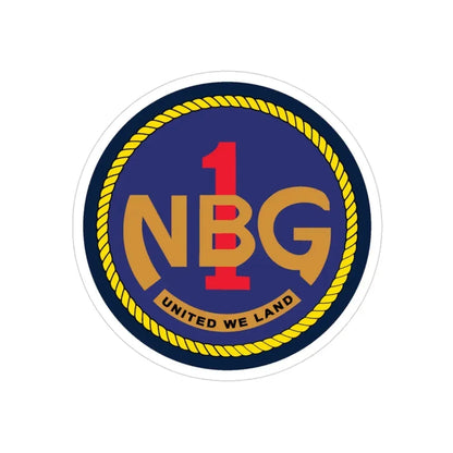 Naval Beach Group 1 (U.S. Navy) Transparent STICKER Die-Cut Vinyl Decal 3 Inch Transparent - The Sticker Space