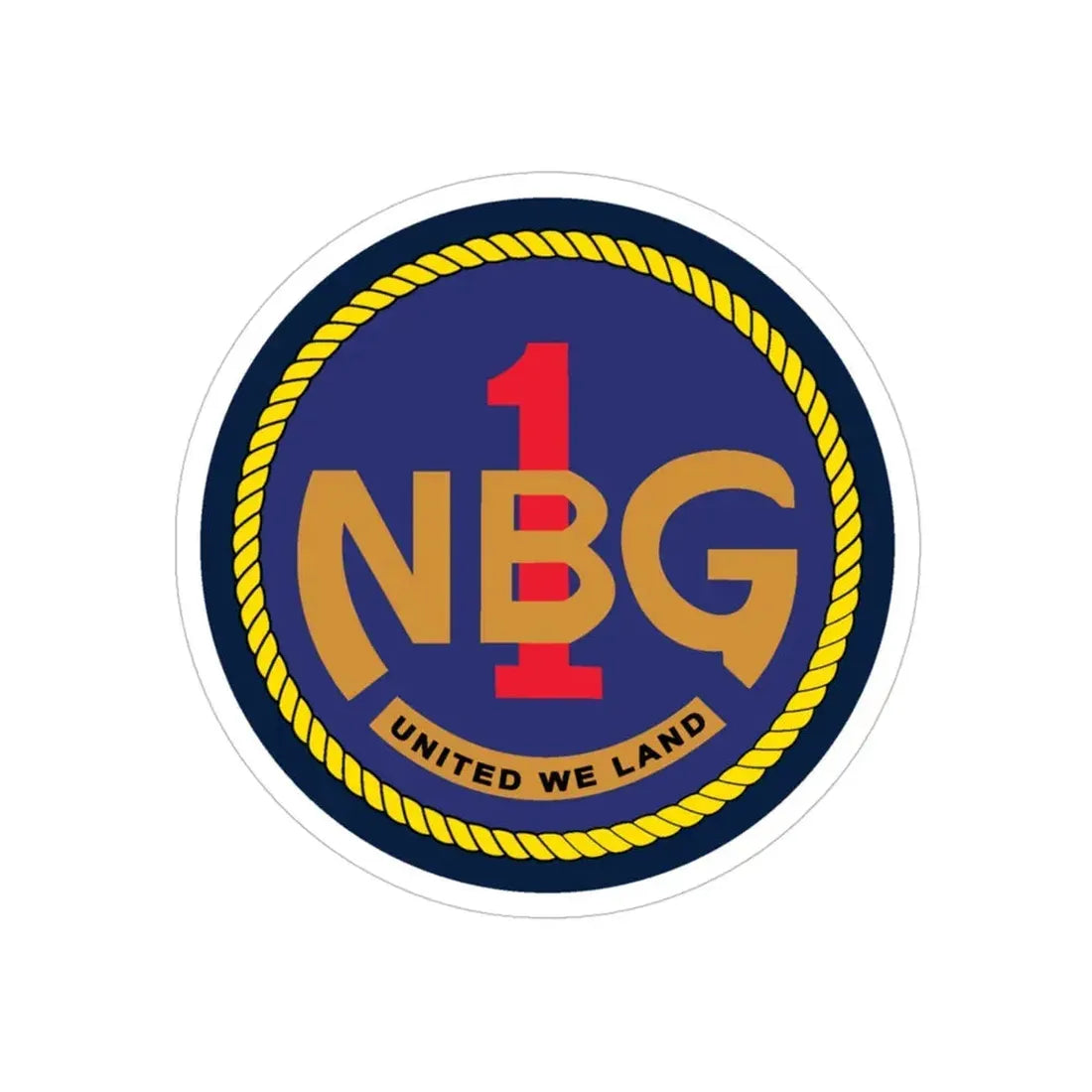 Naval Beach Group 1 (U.S. Navy) Transparent STICKER Die-Cut Vinyl Decal 4 Inch Transparent - The Sticker Space