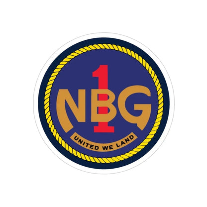 Naval Beach Group 1 (U.S. Navy) Transparent STICKER Die-Cut Vinyl Decal 4 Inch Transparent - The Sticker Space