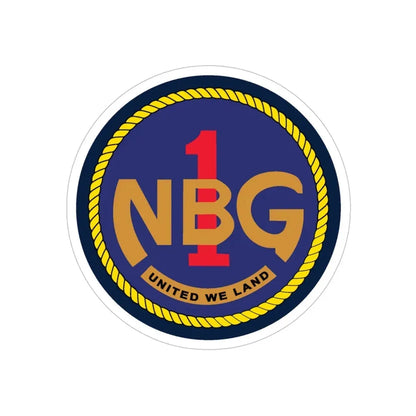 Naval Beach Group 1 (U.S. Navy) Transparent STICKER Die-Cut Vinyl Decal 6 Inch Transparent - The Sticker Space