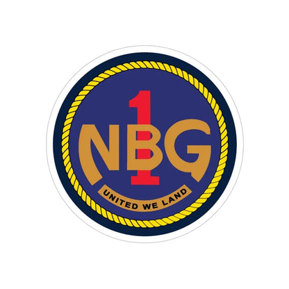 Naval Beach Group 1 (U.S. Navy) Transparent STICKER Die-Cut Vinyl Decal - The Sticker Space
