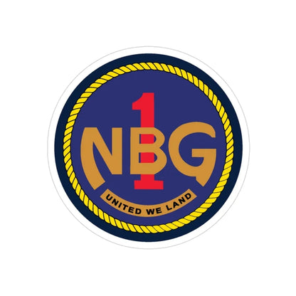 Naval Beach Group 1 (U.S. Navy) Transparent STICKER Die-Cut Vinyl Decal - The Sticker Space