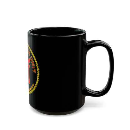 Naval Beach Unit 7 Circle (U.S. Navy) Black Coffee Mug-The Sticker Space