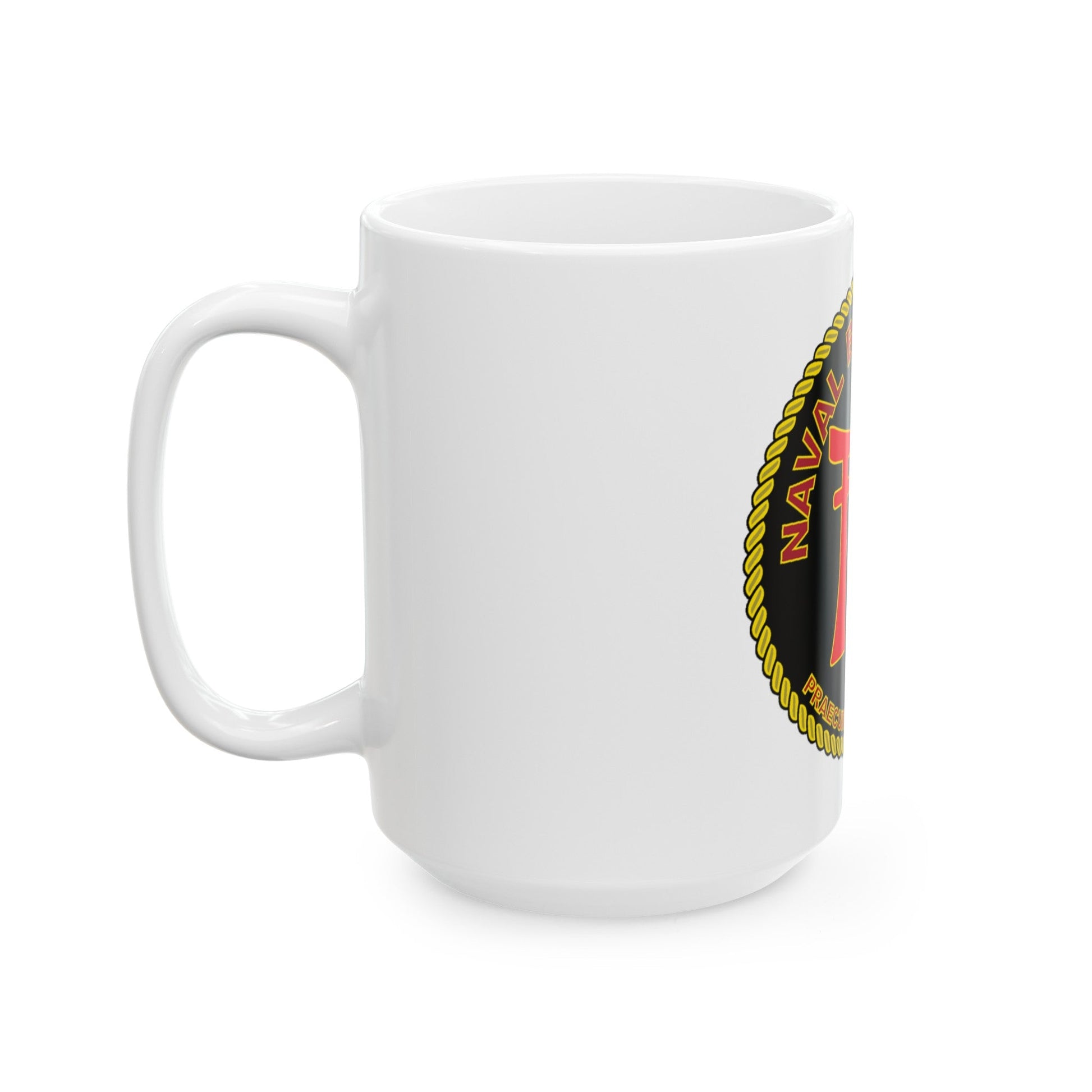 Naval Beach Unit 7 Circle (U.S. Navy) White Coffee Mug-The Sticker Space