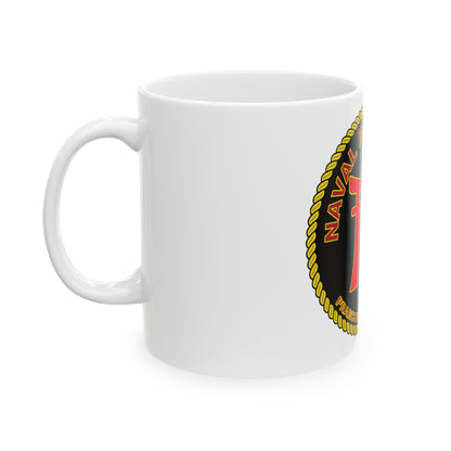 Naval Beach Unit 7 Circle (U.S. Navy) White Coffee Mug-The Sticker Space