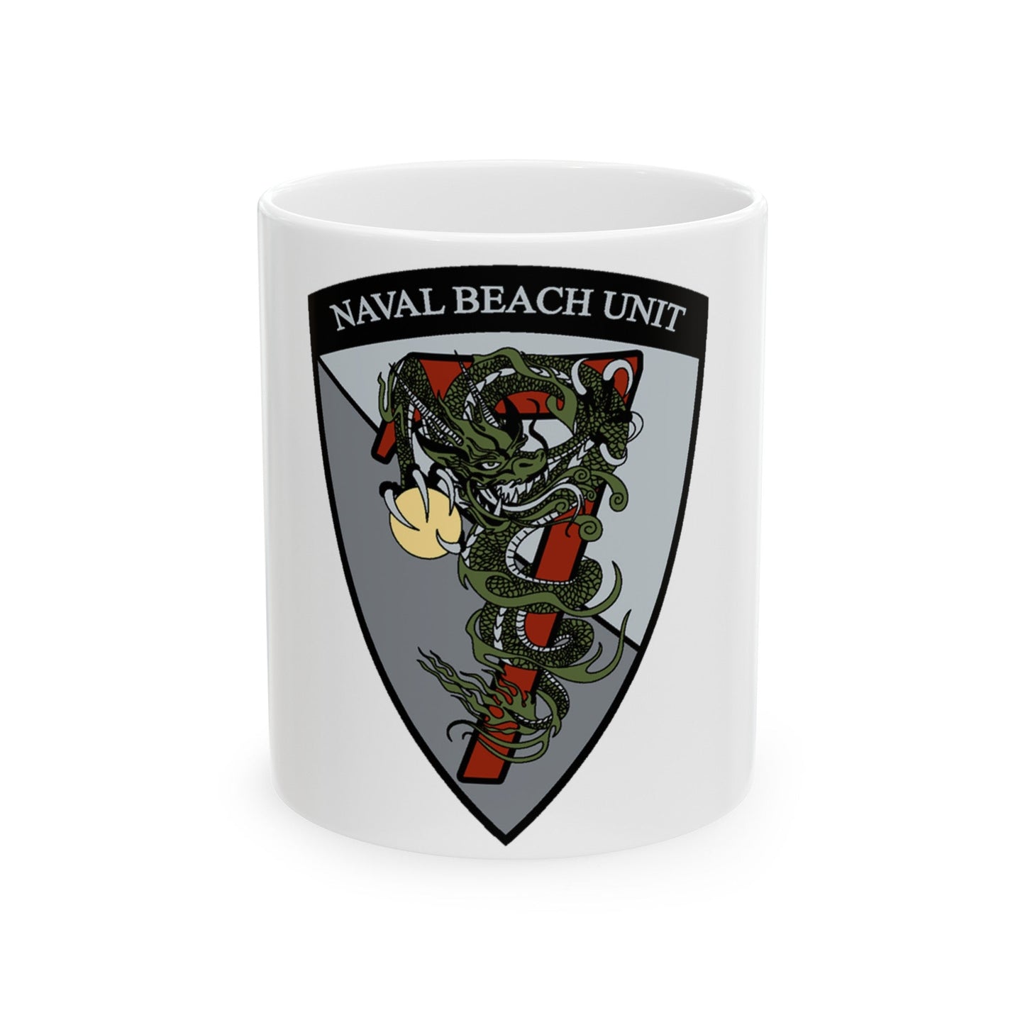 Naval Beach Unit 7 v2 Shield (U.S. Navy) White Coffee Mug-11oz-The Sticker Space