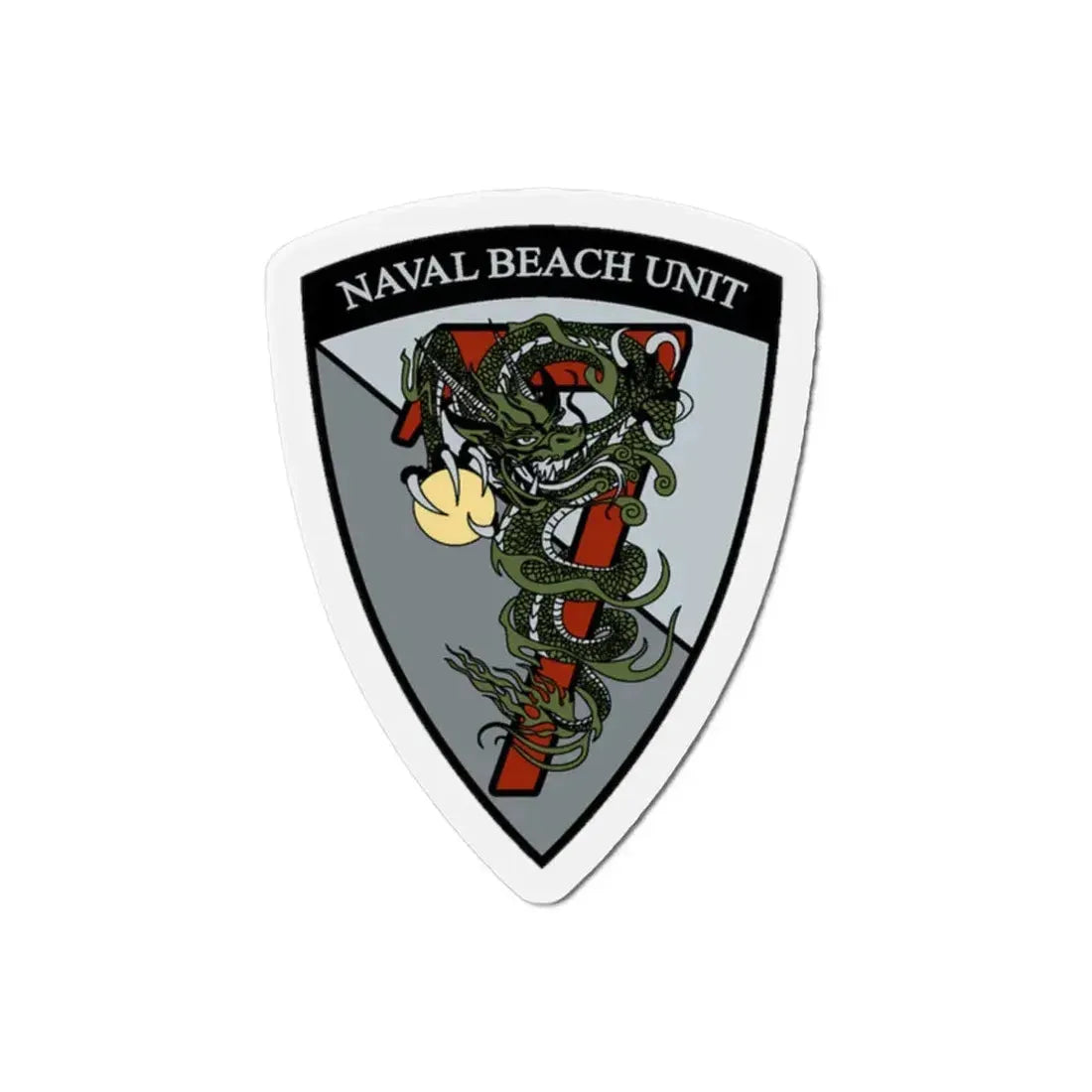 Naval Beach Unit 7 v2 (U.S. Navy) Refrigerator Magnet 2 Inch - The Sticker Space