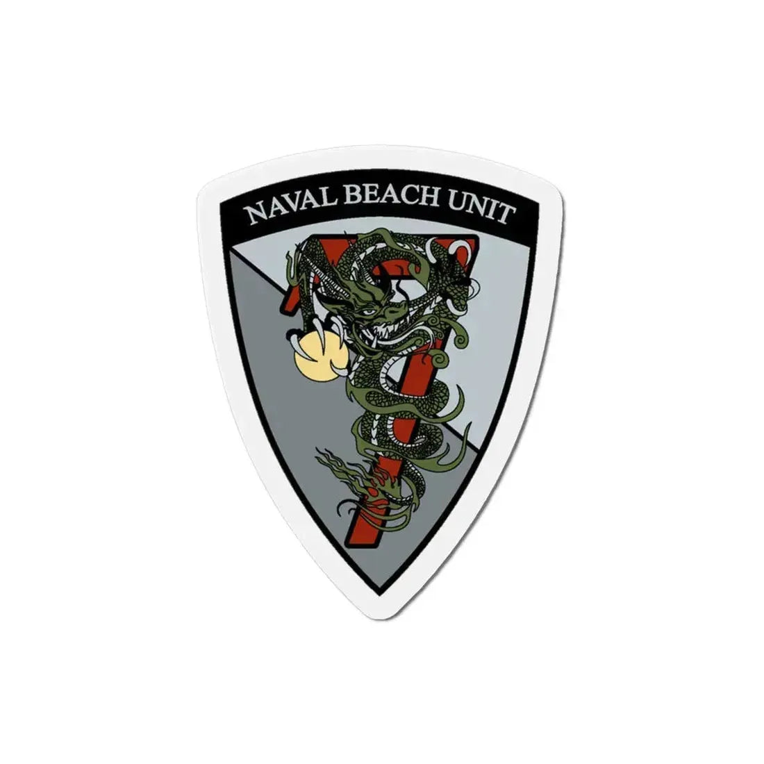 Naval Beach Unit 7 v2 (U.S. Navy) Refrigerator Magnet 3 Inch - The Sticker Space