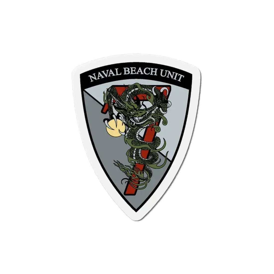Naval Beach Unit 7 v2 (U.S. Navy) Refrigerator Magnet 4 Inch - The Sticker Space