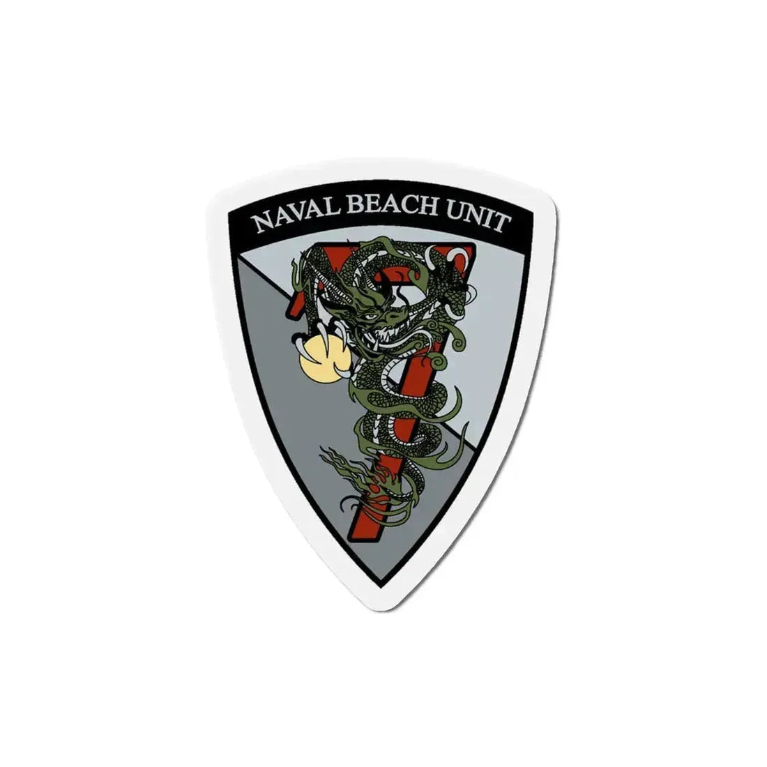 Naval Beach Unit 7 v2 (U.S. Navy) Refrigerator Magnet 6 Inch - The Sticker Space