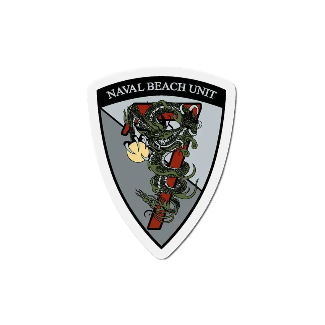 Naval Beach Unit 7 v2 (U.S. Navy) Refrigerator Magnet 6 Inch - The Sticker Space
