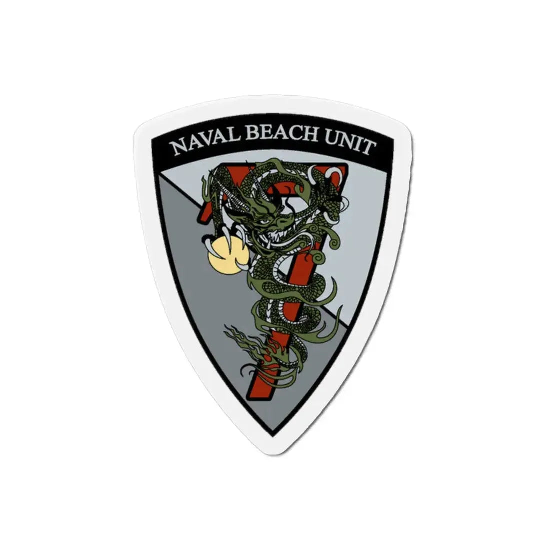 Naval Beach Unit 7 v2 (U.S. Navy) Refrigerator Magnet - The Sticker Space