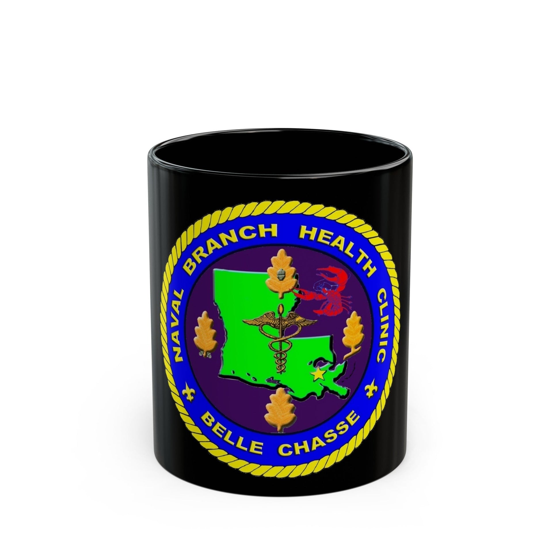 Naval Branch Health Clinic Belle Chasse (U.S. Navy) Black Coffee Mug-11oz-The Sticker Space