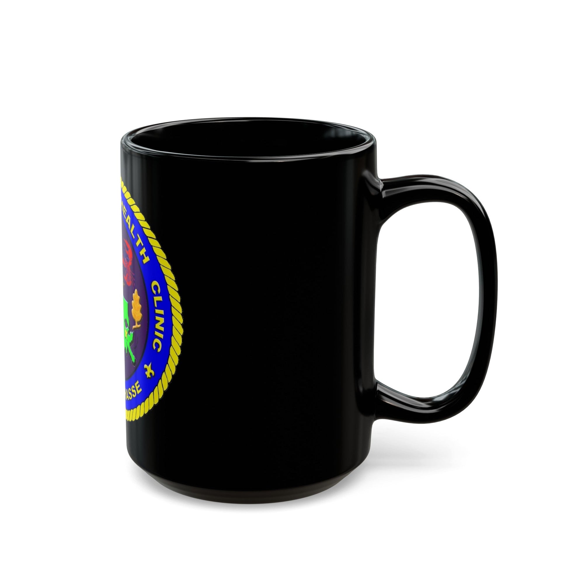 Naval Branch Health Clinic Belle Chasse (U.S. Navy) Black Coffee Mug-The Sticker Space