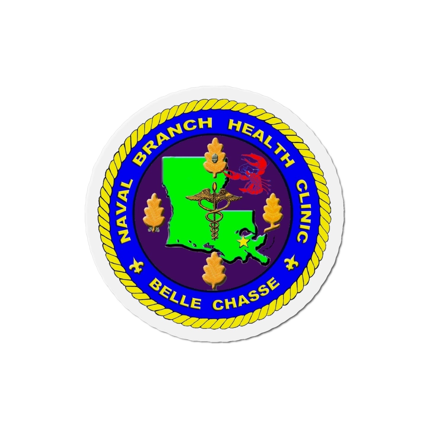 Naval Branch Health Clinic Belle Chasse (U.S. Navy) Die-Cut Magnet-4" x 4"-The Sticker Space