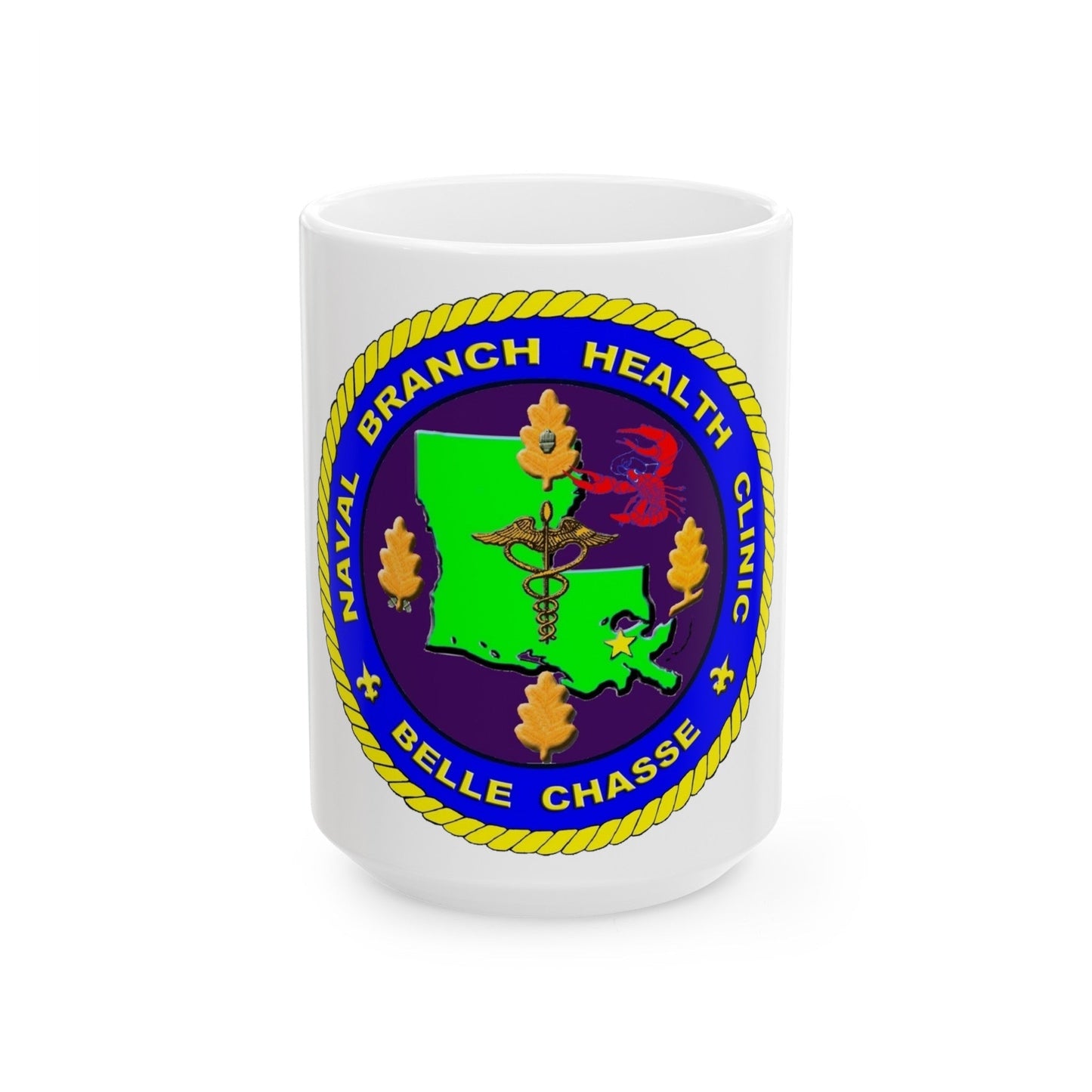 Naval Branch Health Clinic Belle Chasse (U.S. Navy) White Coffee Mug-15oz-The Sticker Space