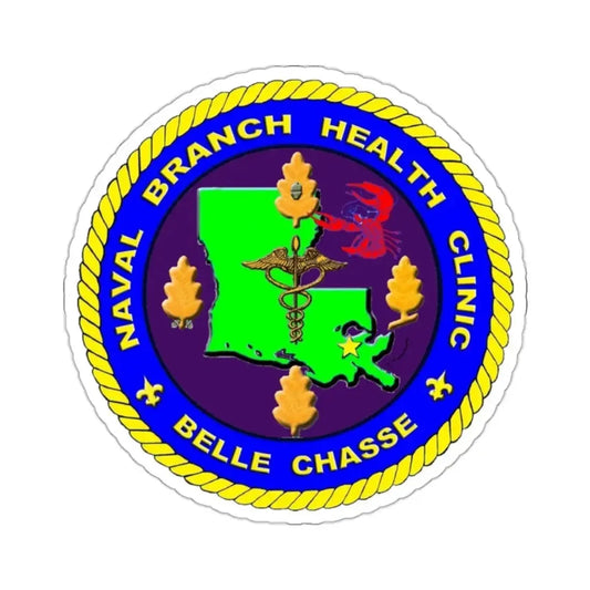 Naval Branch Health Clinic Belle Chasse (U.S. Navy) STICKER Vinyl Kiss-Cut Decal 2 Inch White - The Sticker Space