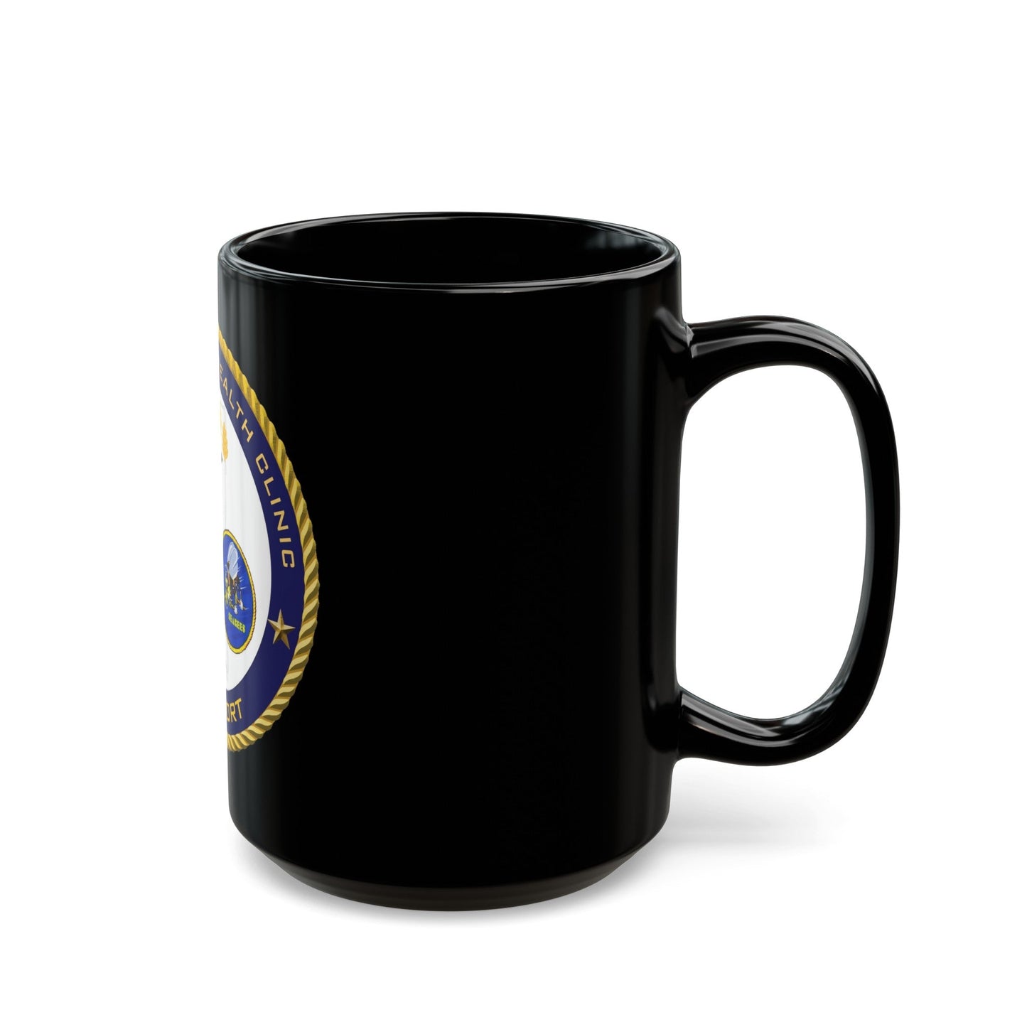 Naval Branch Health Clinic Gulfport (U.S. Navy) Black Coffee Mug-The Sticker Space