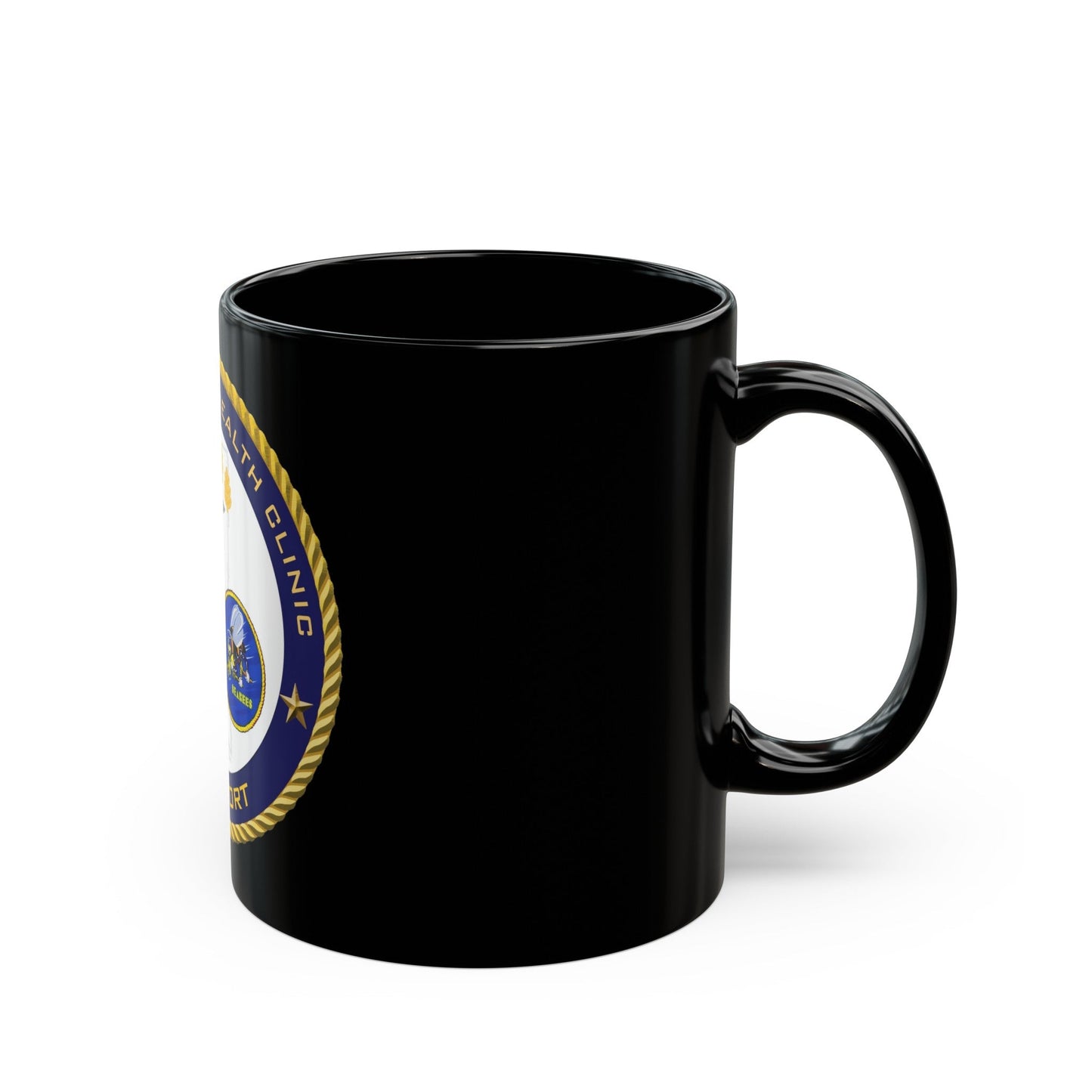 Naval Branch Health Clinic Gulfport (U.S. Navy) Black Coffee Mug-The Sticker Space