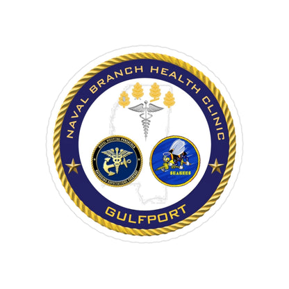 Naval Branch Health Clinic Gulfport (U.S. Navy) Transparent STICKER Die-Cut Vinyl Decal-2 Inch-The Sticker Space