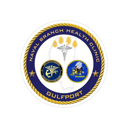 Naval Branch Health Clinic Gulfport (U.S. Navy) Transparent STICKER Die-Cut Vinyl Decal-3 Inch-The Sticker Space