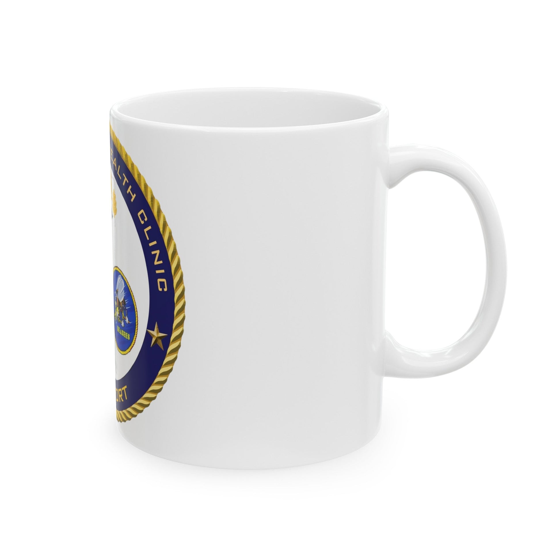 Naval Branch Health Clinic Gulfport (U.S. Navy) White Coffee Mug-The Sticker Space