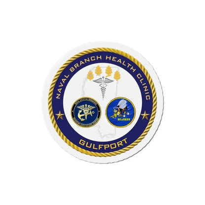 Naval Branch Health Clinic Gulfport (U.S. Navy) Refrigerator Magnet 3 Inch - The Sticker Space
