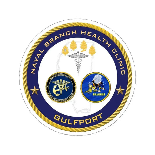 Naval Branch Health Clinic Gulfport (U.S. Navy) STICKER Vinyl Die-Cut Decal 6 Inch - The Sticker Space