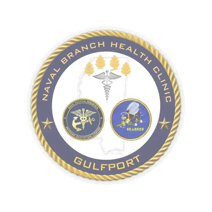 Naval Branch Health Clinic Gulfport (U.S. Navy) STICKER Vinyl Kiss-Cut Decal 6 Inch Transparent - The Sticker Space