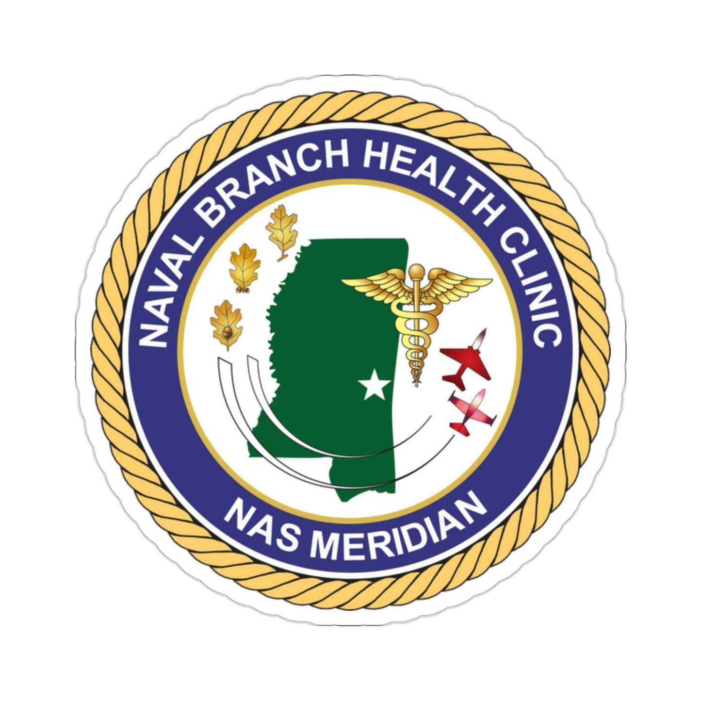 Naval Branch Health Clinic Naval Air Station Meridian (U.S. Navy) STICKER Vinyl Die-Cut Decal-2 Inch-The Sticker Space