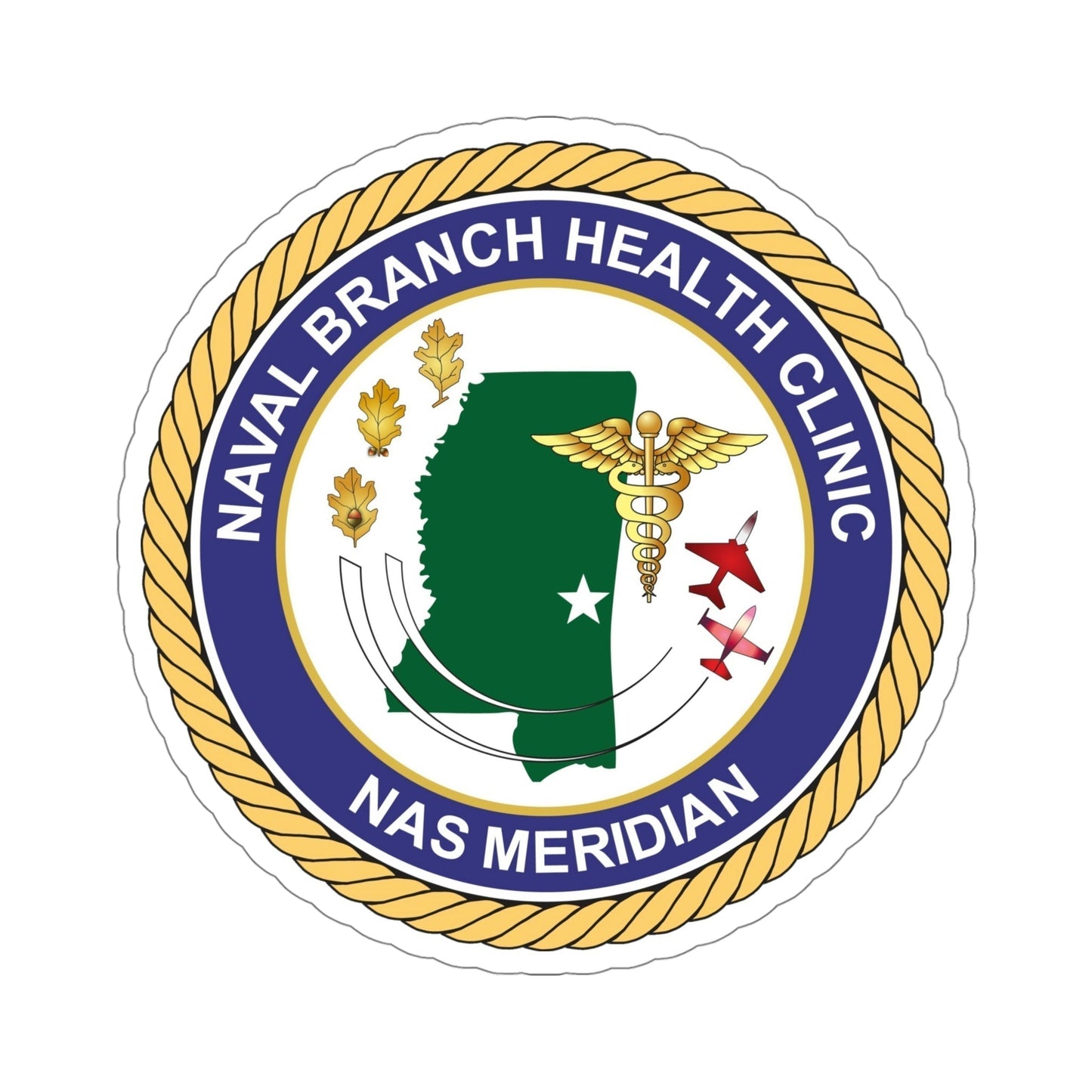 Naval Branch Health Clinic Naval Air Station Meridian (U.S. Navy) STICKER Vinyl Die-Cut Decal-5 Inch-The Sticker Space