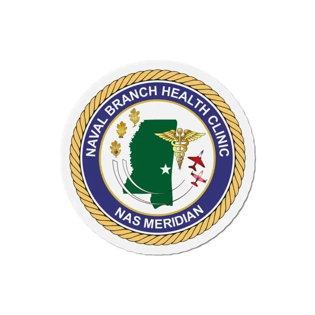 Naval Branch Health Clinic Naval Air Station Meridian (U.S. Navy) Refrigerator Magnet 3 Inch - The Sticker Space