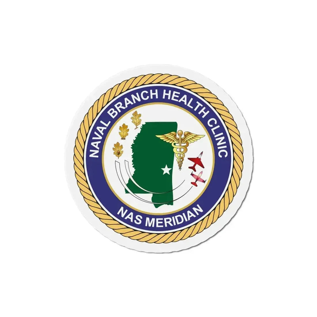 Naval Branch Health Clinic Naval Air Station Meridian (U.S. Navy) Refrigerator Magnet 5 Inch - The Sticker Space