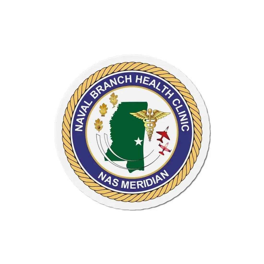 Naval Branch Health Clinic Naval Air Station Meridian (U.S. Navy) Refrigerator Magnet 6 Inch - The Sticker Space
