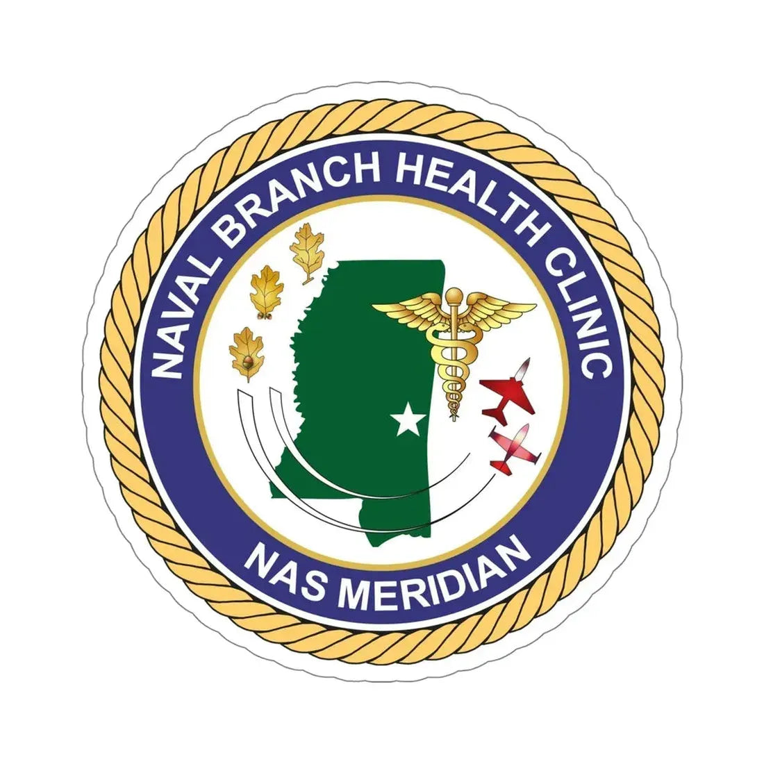 Naval Branch Health Clinic Naval Air Station Meridian (U.S. Navy) STICKER Vinyl Die-Cut Decal - The Sticker Space