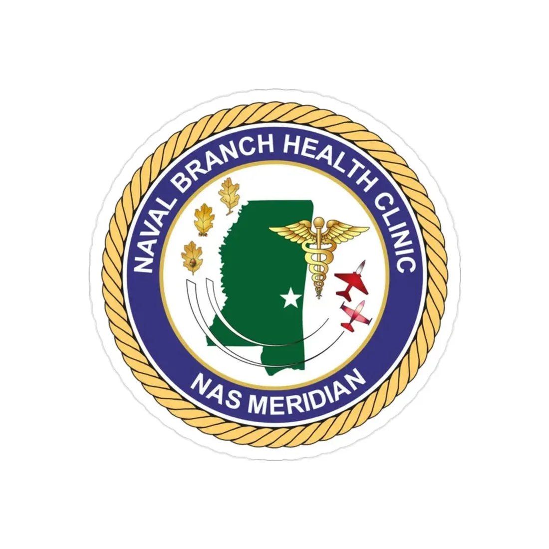 Naval Branch Health Clinic Naval Air Station Meridian (U.S. Navy) Transparent STICKER Die-Cut Vinyl Decal 2 Inch Transparent - The Sticker Space