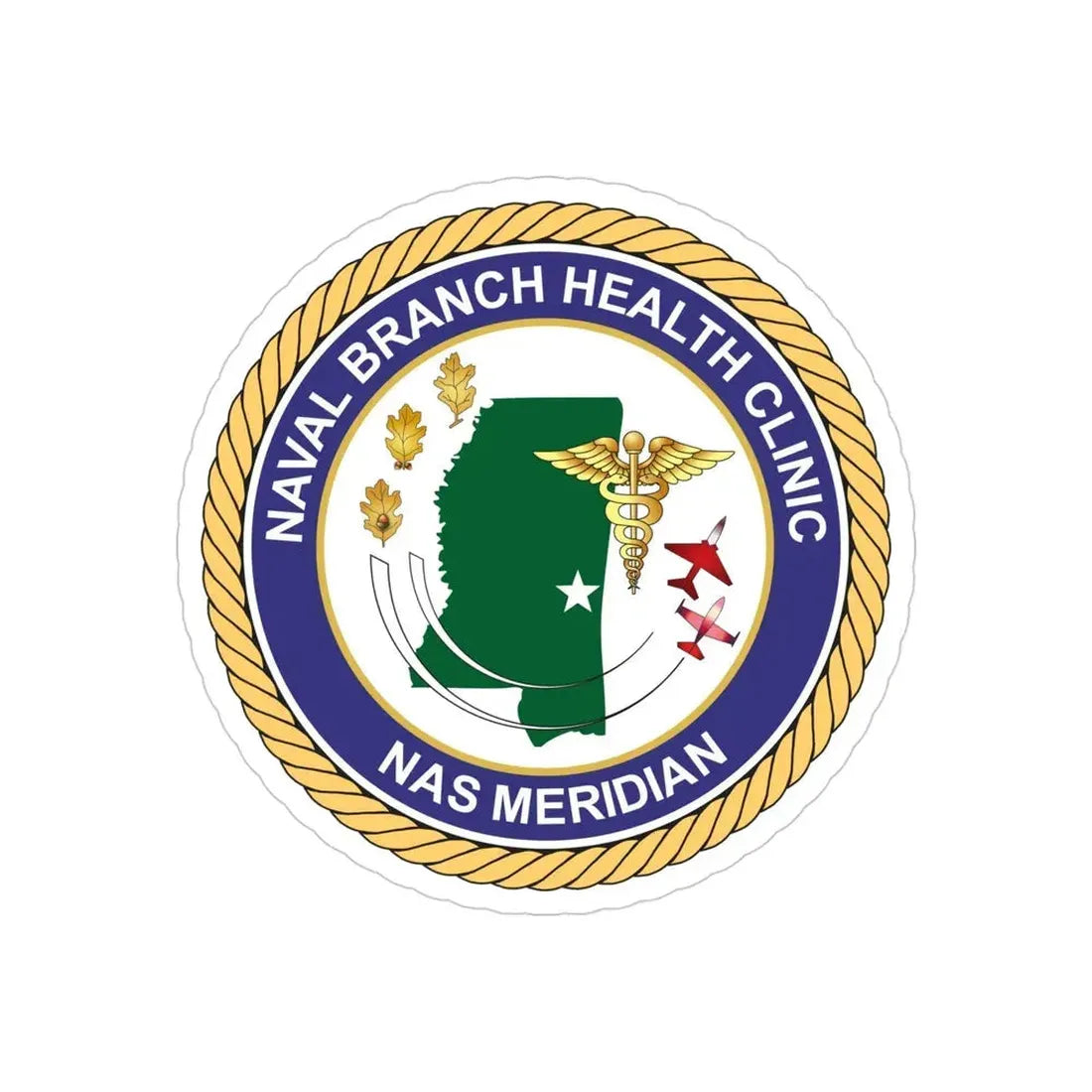 Naval Branch Health Clinic Naval Air Station Meridian (U.S. Navy) Transparent STICKER Die-Cut Vinyl Decal 4 Inch Transparent - The Sticker Space